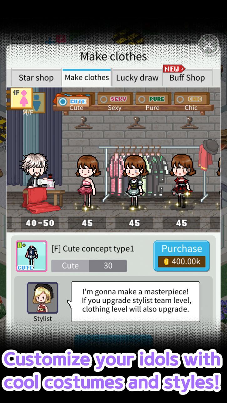 K-POP Idol Producer iOS Mod IPA screenshot 3 - iOS game interface