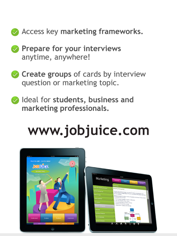 Jobjuice Marketing Screenshots