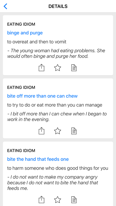 Food & Medical idioms Screenshot