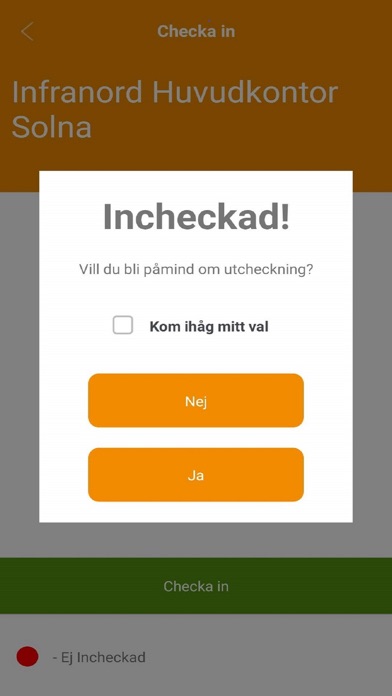 Infranord Personalliggare Screenshot