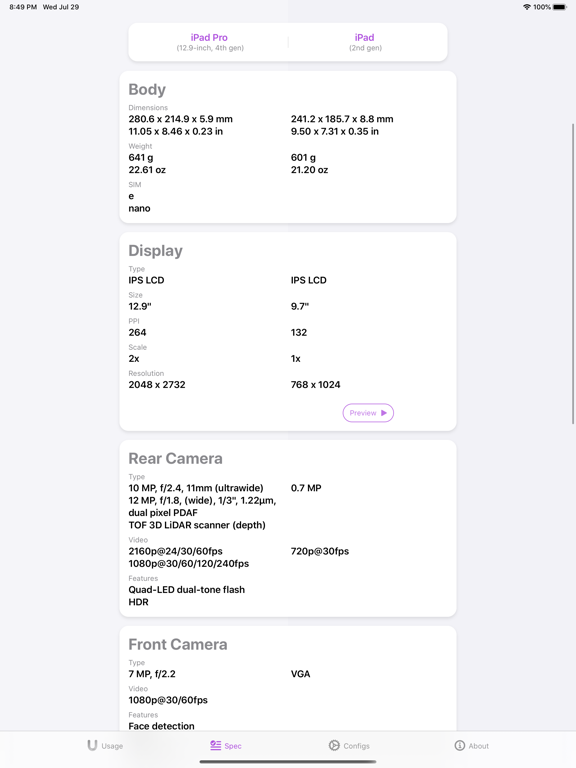 Usage Device Monitor iPad screenshot 8 - Utilities app