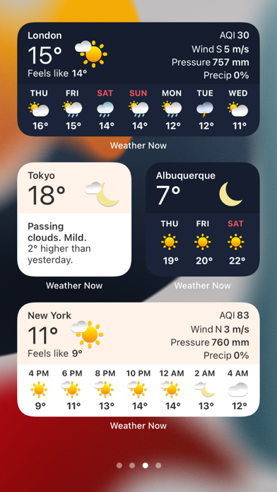 WEATHER NOW daily forecast app Screenshot