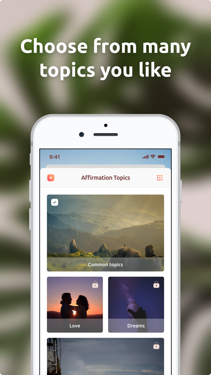 Words of affirmation  widget