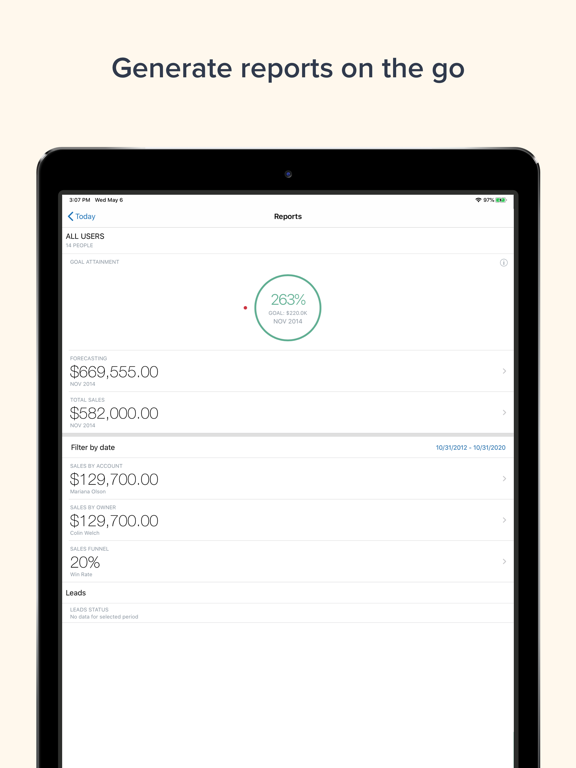Zendesk Sell iPad screenshot 5 - Business app