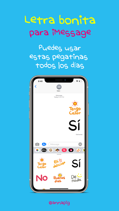 letra bonita para iMessage Screenshot