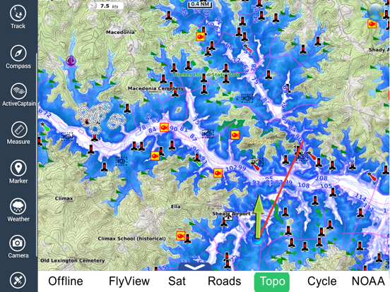 Lake Murray SC Fishing Maps HDのおすすめ画像3