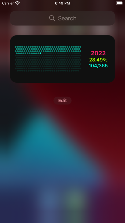 #3. 365days - track year progress (iOS) By: Maxim Skryabin