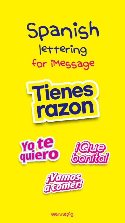 Spanish lettering for iMessage