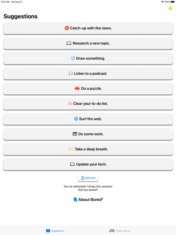 Screenshot #5 pour Bored³ - Suggestions & Games