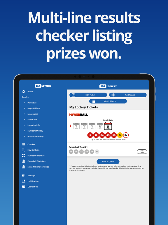 Screenshot #6 pour Massachusetts Lotto Results