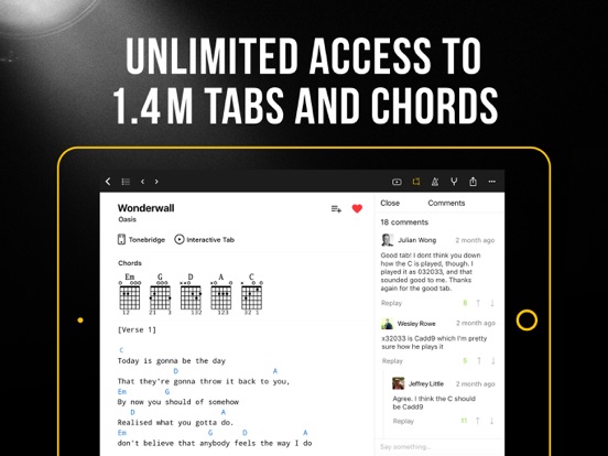 Ultimate Guitar: Chords & Tabs iPad app afbeelding 1