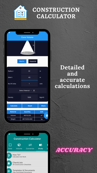 Construction Calculator A1 Screenshot