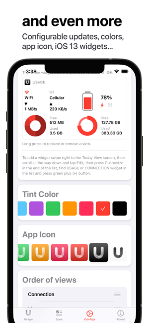 ‎Usage Widgets Screenshot