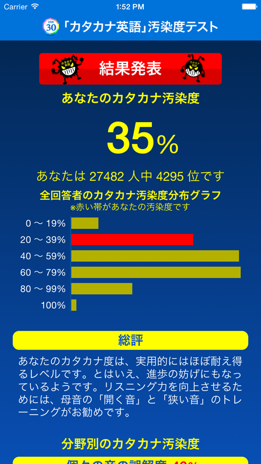 #4. 「カタカナ英語」汚染度テスト (iOS) 由: PC-EGG Co., Ltd.