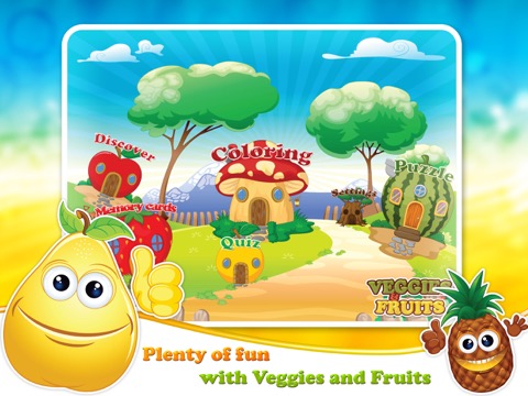 野菜と果物：英語教育ゲームのおすすめ画像1