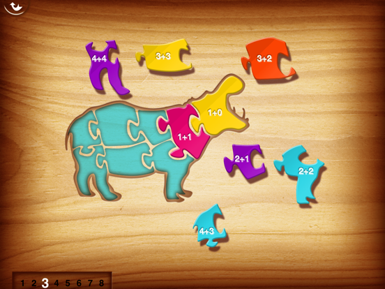 1 + 2 = 3 Jungle Puzzle iPad screenshot