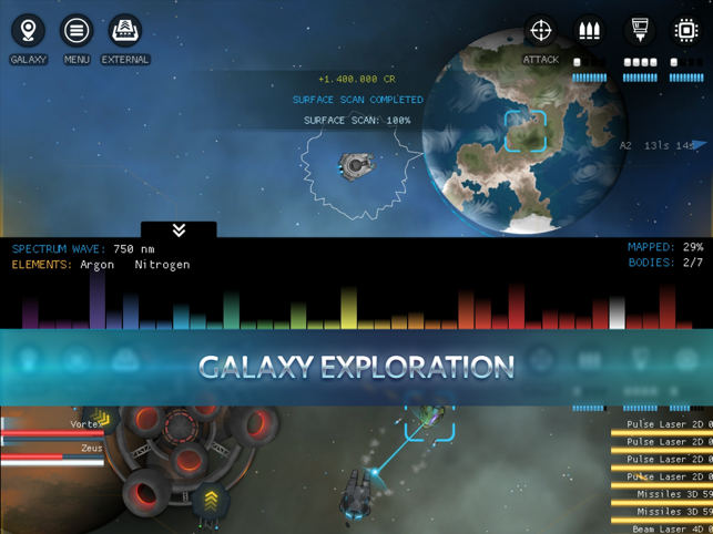 ภาพหน้าจอของ Galaxy Genome