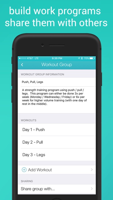 Fitlist Workout Log & Planner Screenshot