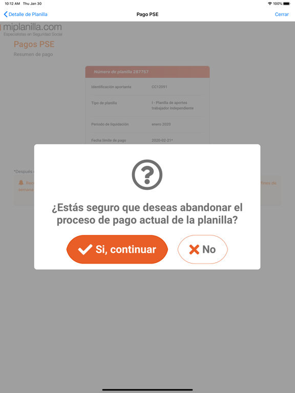 miplanilla iPad screenshot 8 - Productivity app