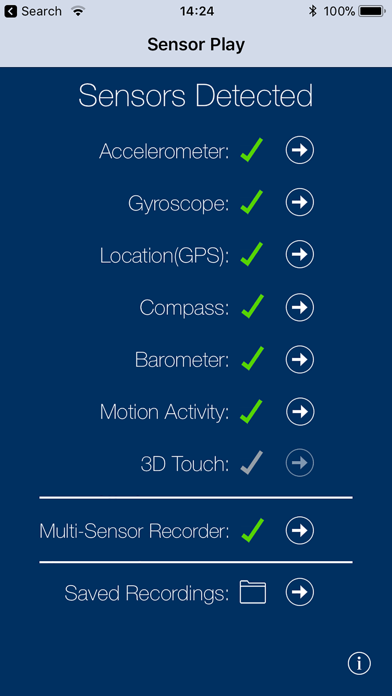 Screenshot #1 pour Sensor Play - Data Recorder