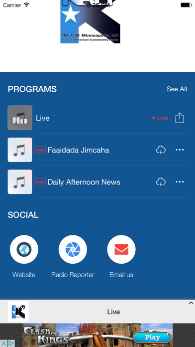 Somali American Radio Screenshot