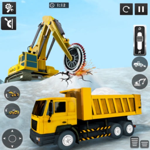 Snow Excavator Crane Simulator icon