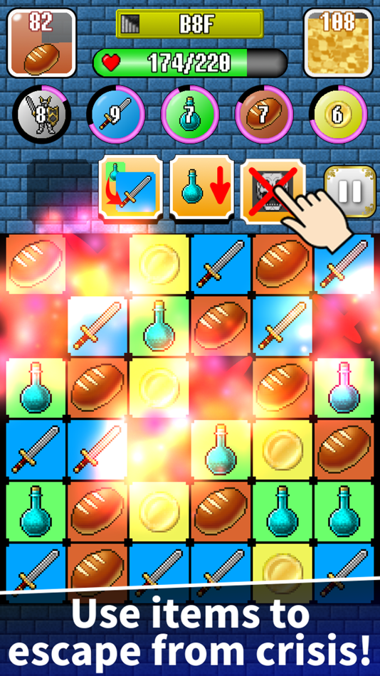 #3. Puzzle&Sword Dungeon RPG PZL (iOS) 由: Koji Sato