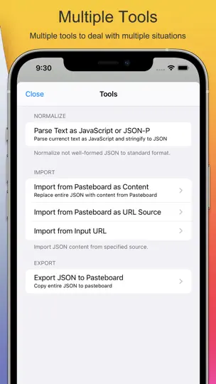Capture d'écran de Power JSON Editor Mobile sur iPhone 6