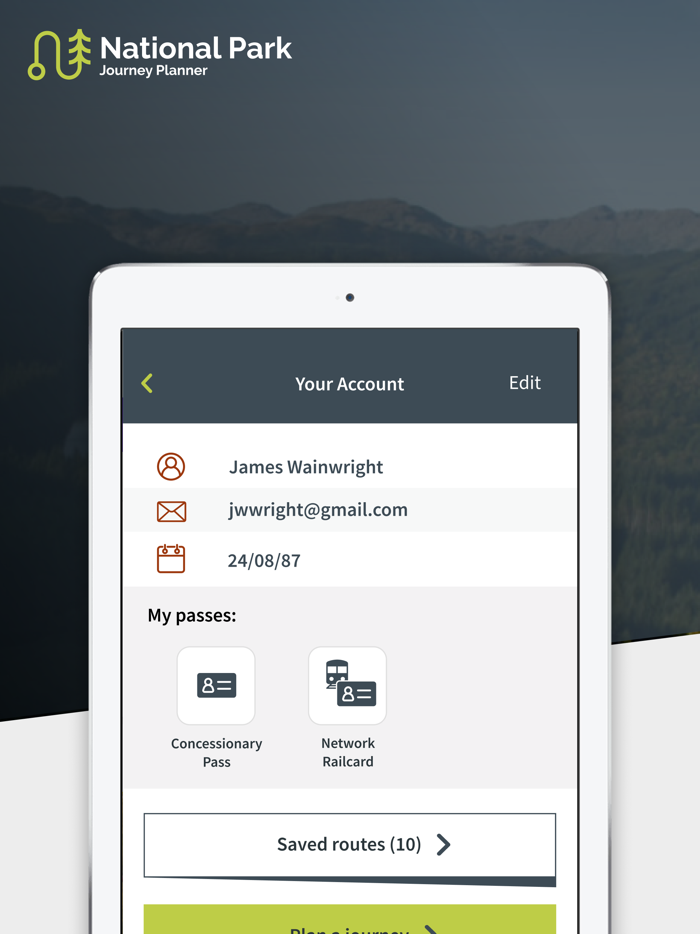 National Park Journey Planner