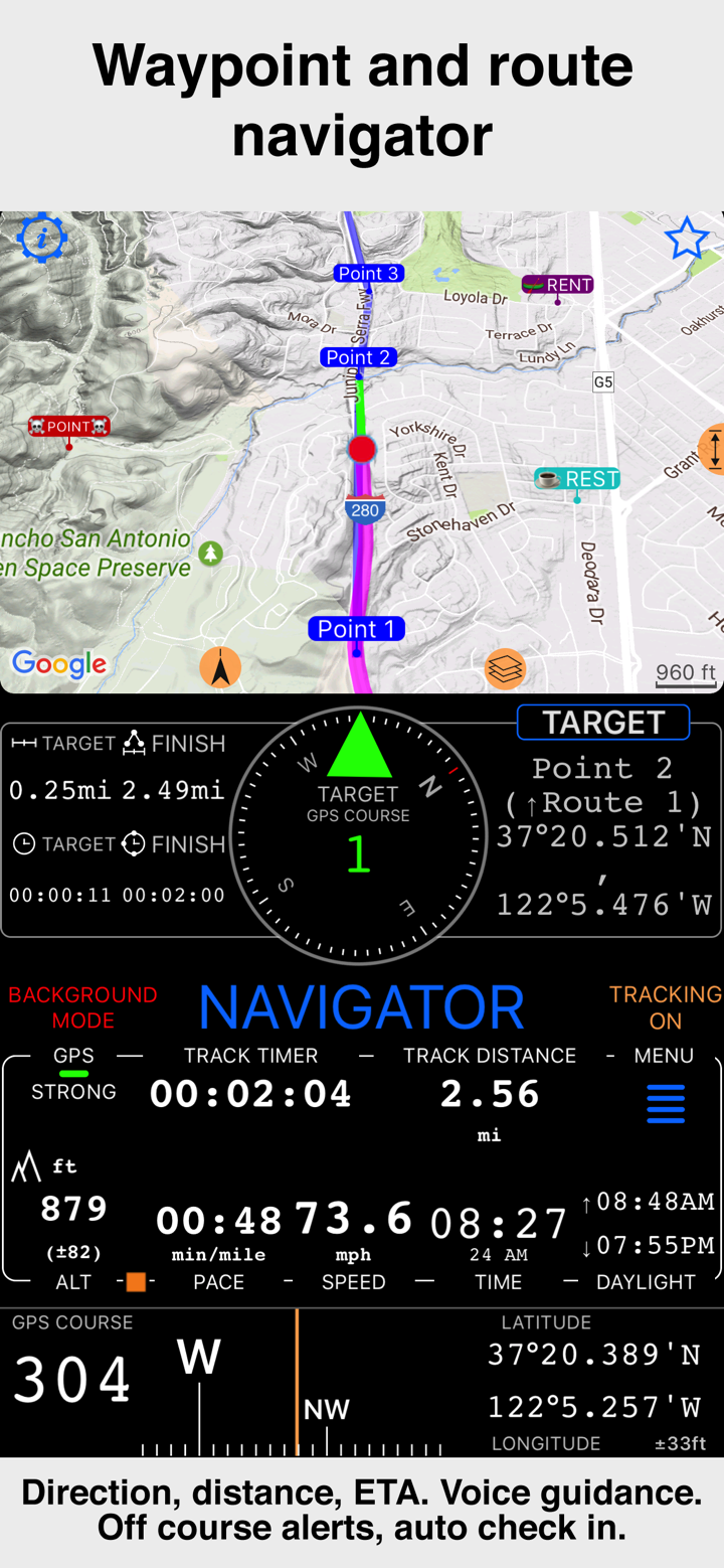 Compass 55. Map & GPS kit. screenshot 1