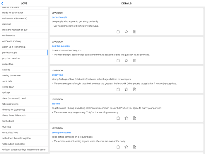 Eyes and Love idioms