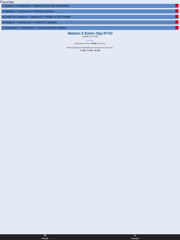 Screenshot #4 pour Grand Rapids Rapid Bus Tracker