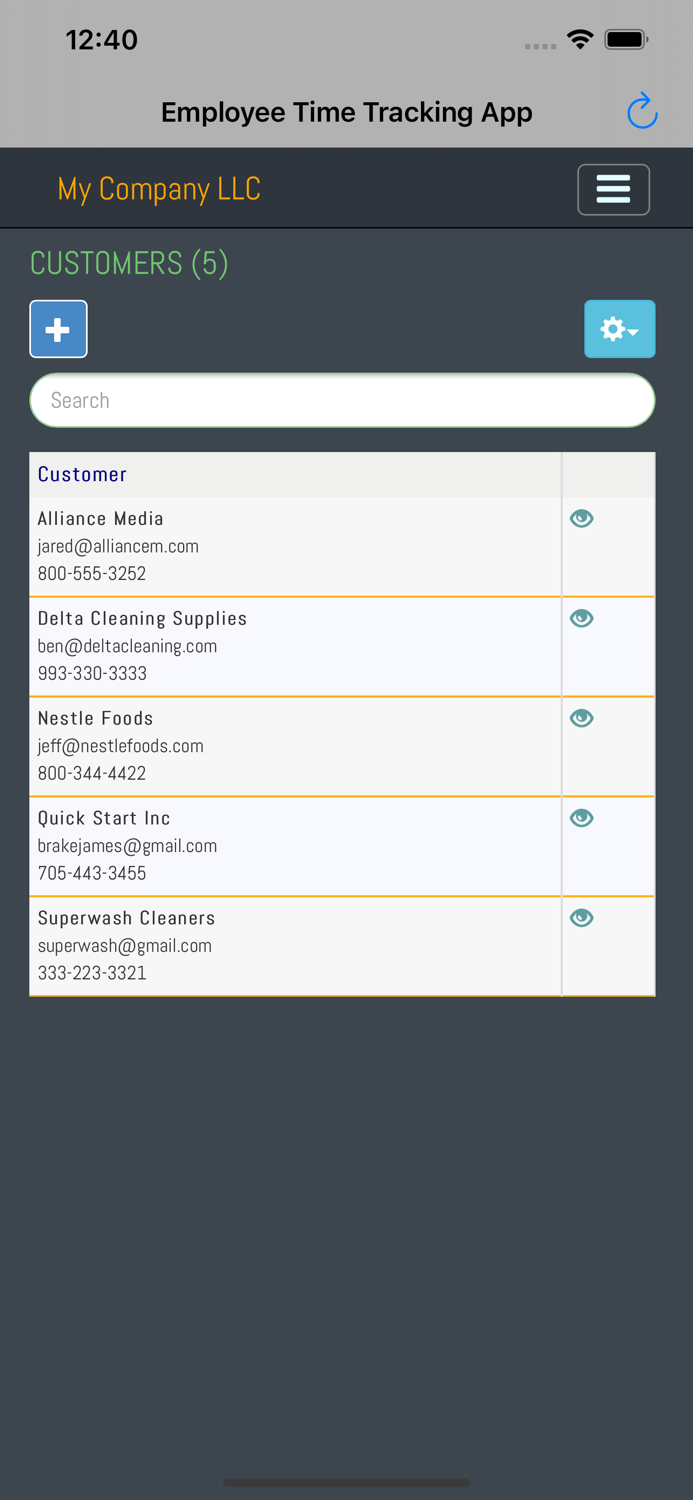 Employee Time Tracking App