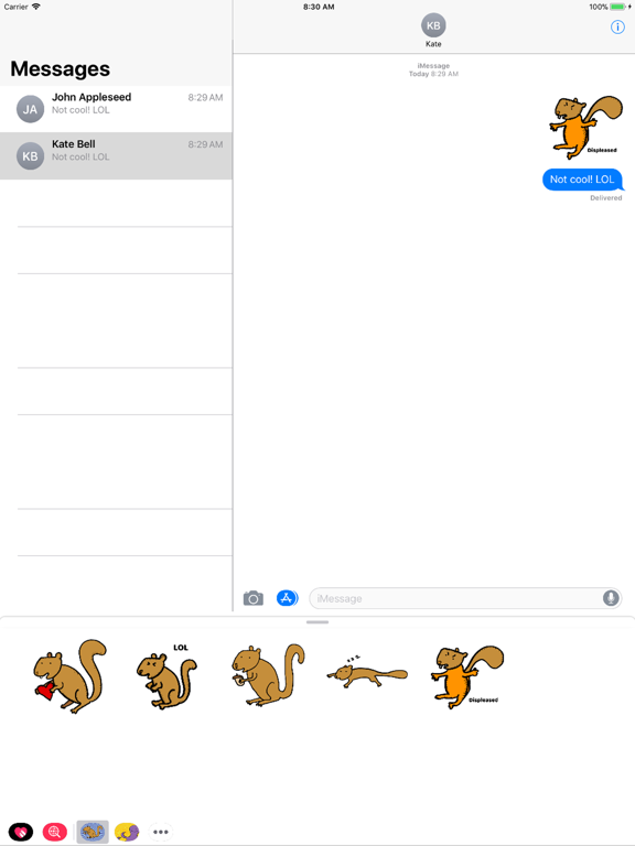 Screenshot #4 pour Happy Squirrels Stickers
