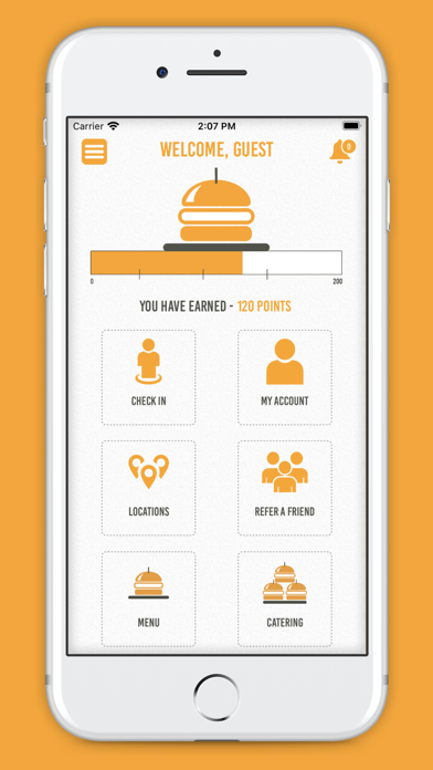 Village Burger Bar Rewards Screenshot