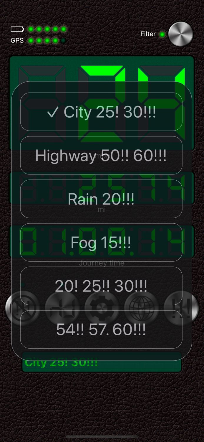 Speedometer Speed Limit Alert
