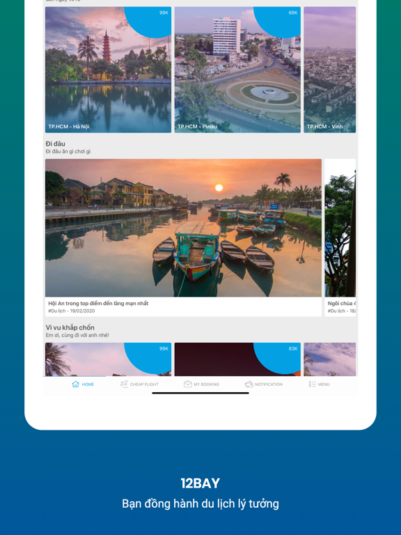 Săn Vé Máy Bay Giá Rẻ 12Bay.vn iPad screenshot 7 - Travel app