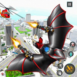 Flying Bat Car Robot Games