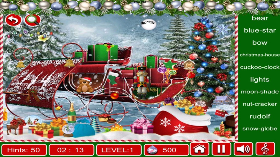 #1. Hidden Objects:Christmas Fun (iOS) Podle: Krunal Bhavsar