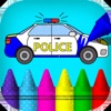 Car coloring book & drawing icon
