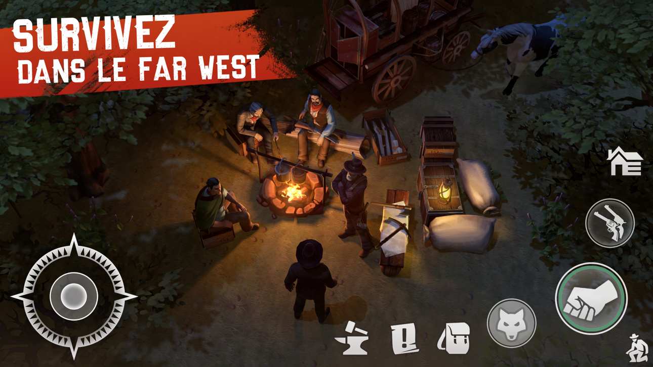 Westland Survival - Cowboy RPG iOS Mod IPA screenshot 3 - iOS game interface