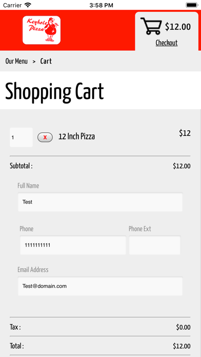 Keyhole Pizza iPhone screenshot 3 - Food & Drink app