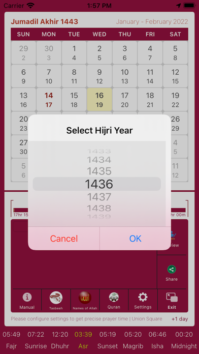 Hijri Calendar Screenshot