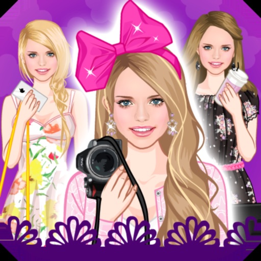 Floral summer dress up game icon
