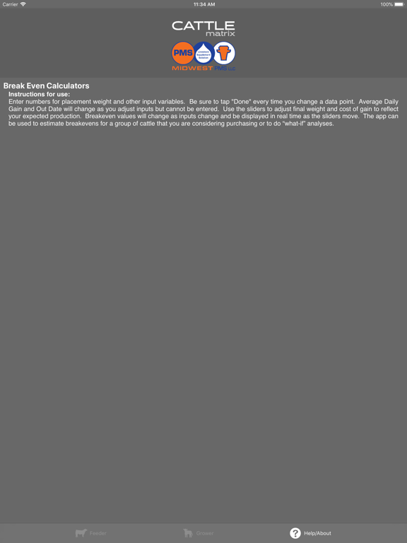 Cattle Matrix iPad screenshot 4 - Business app