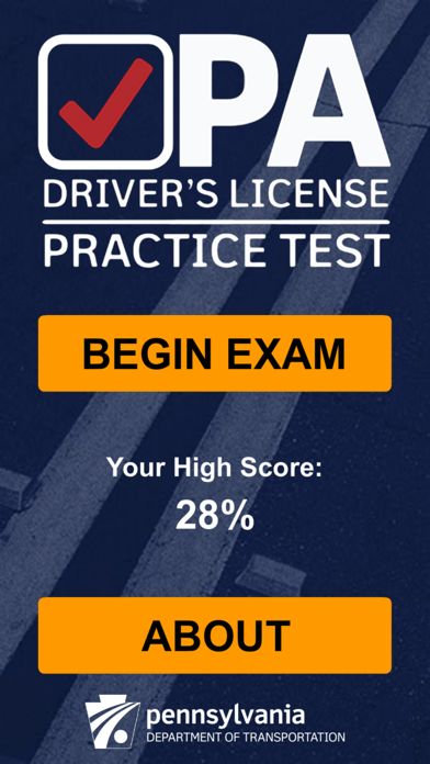 PA Driver’s Practice Test Screenshot