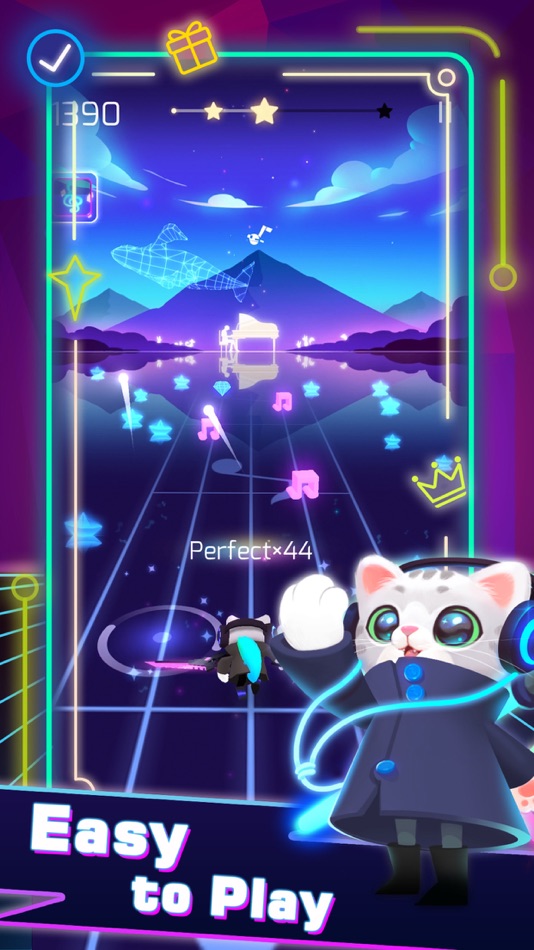 #1. Sonic Cat-Slash the Beats (iOS) 由: Badsnowball Limited