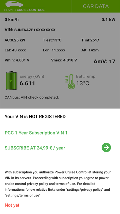 NIS - Power Cruise Control® Screenshot