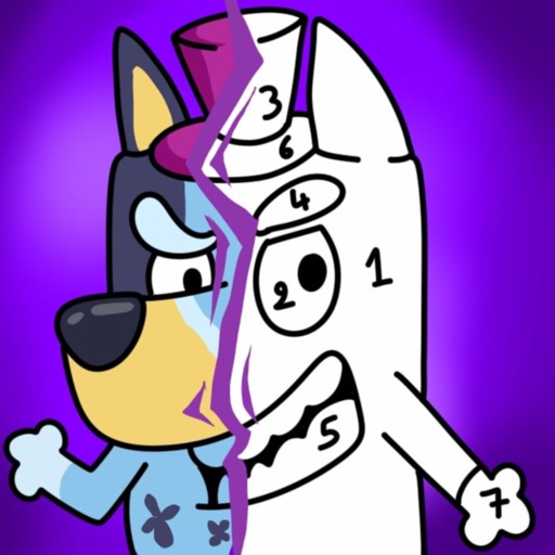 Bluey Coloring by Number Icon