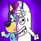 Icon Bluey Coloring by Number